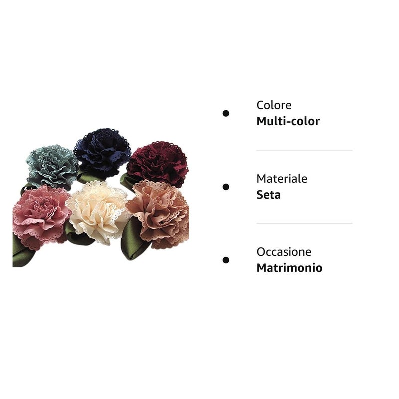 Chenkou Craft 18pcs Fabric Ribbon Flowers Bows Appliques Craft Wedding Dec Bulk A0444 (Multi-Color) - Image 5